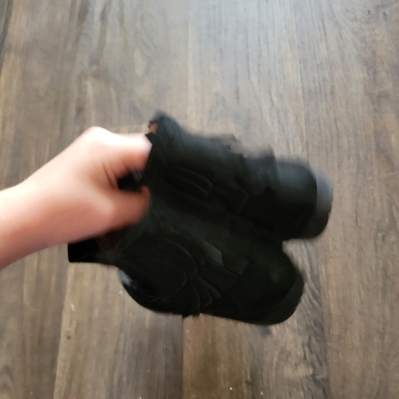 Five Tribe Leather Black Moccasins Boots Size 8m - Picture 3 of 5